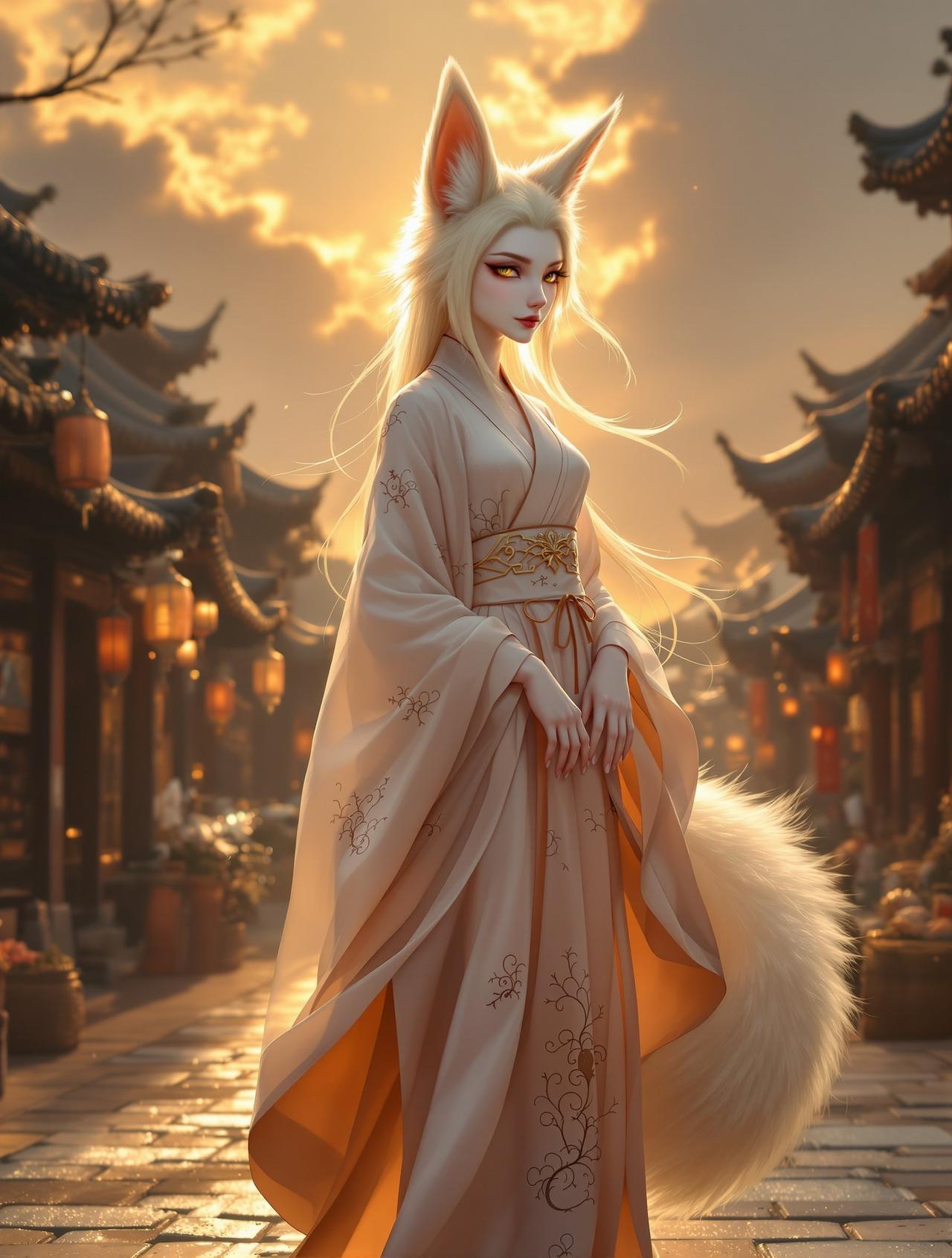 快手短剧平台 - 狐仙人间行，东方奇幻，修炼千年的白狐化作人形来到人间，在凡尘俗世中体验人间百态，啼笑皆非中感悟真情可贵。